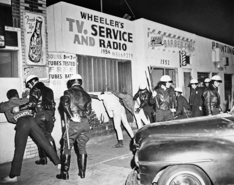 How long did the Watts riots of 1965 last?