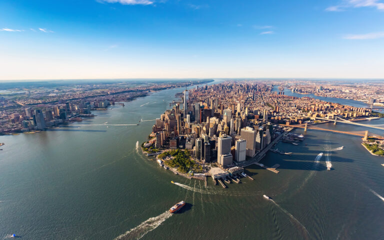 How big is Manhattan Island?