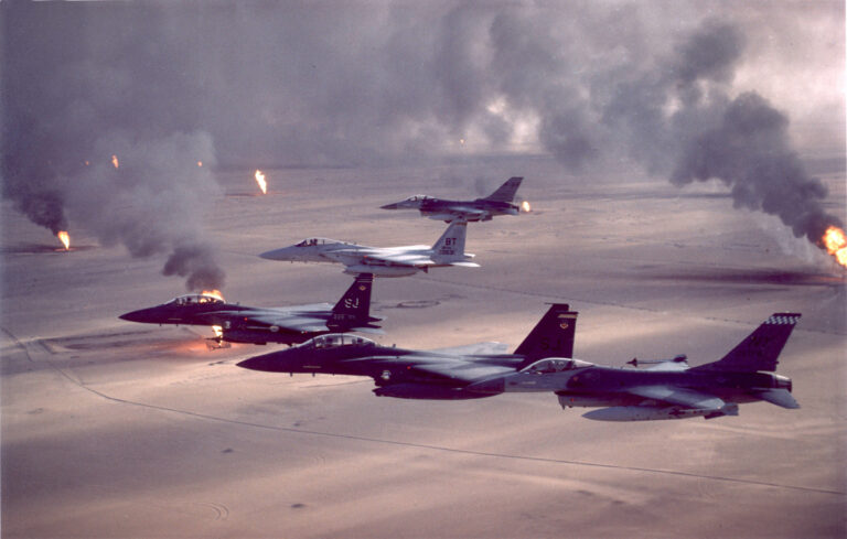 How many U.S. and Iraqi troops were involved in the Gulf War?