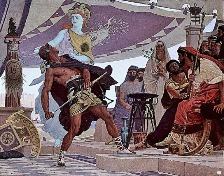 What sets off the quarrel between Achilles and Agamemnon at the beginning of Homer’s The Iliad (ninth century B.C.)?