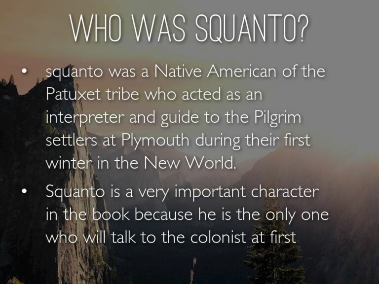 What was Squanto’s tribe in the winter of 1620?