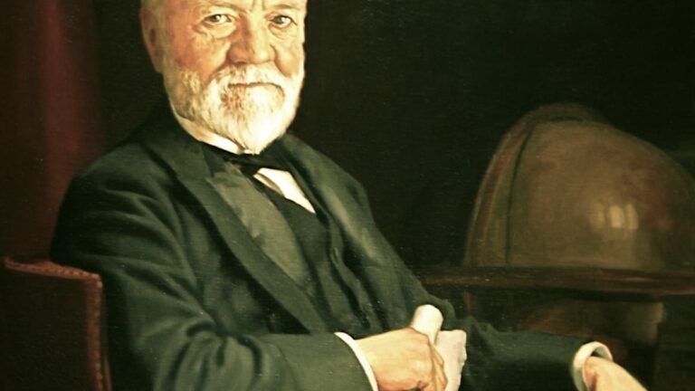 When did Andrew Carnegie present his “Gospel of Wealth”?