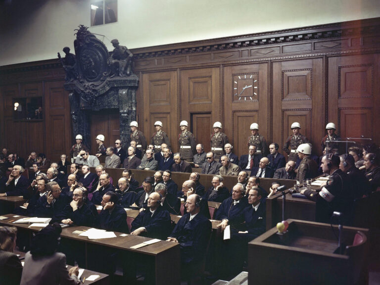 Who was sentenced to death at the Nuremberg war crimes trial?