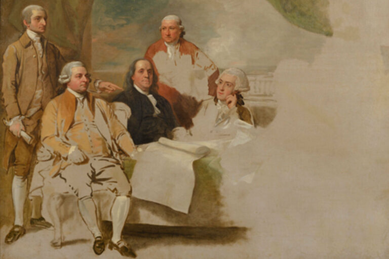 Who were the American diplomats who negotiated the treaty that ended the Revolutionary War?